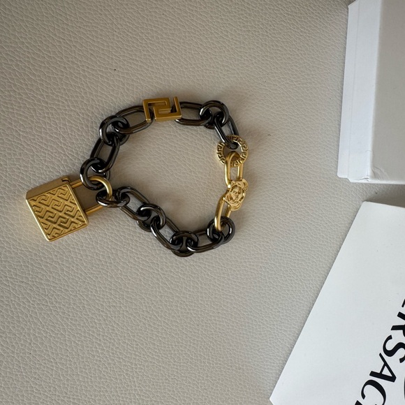 Versace Gold and Black Chain Bracelet - Picture 1 of 6